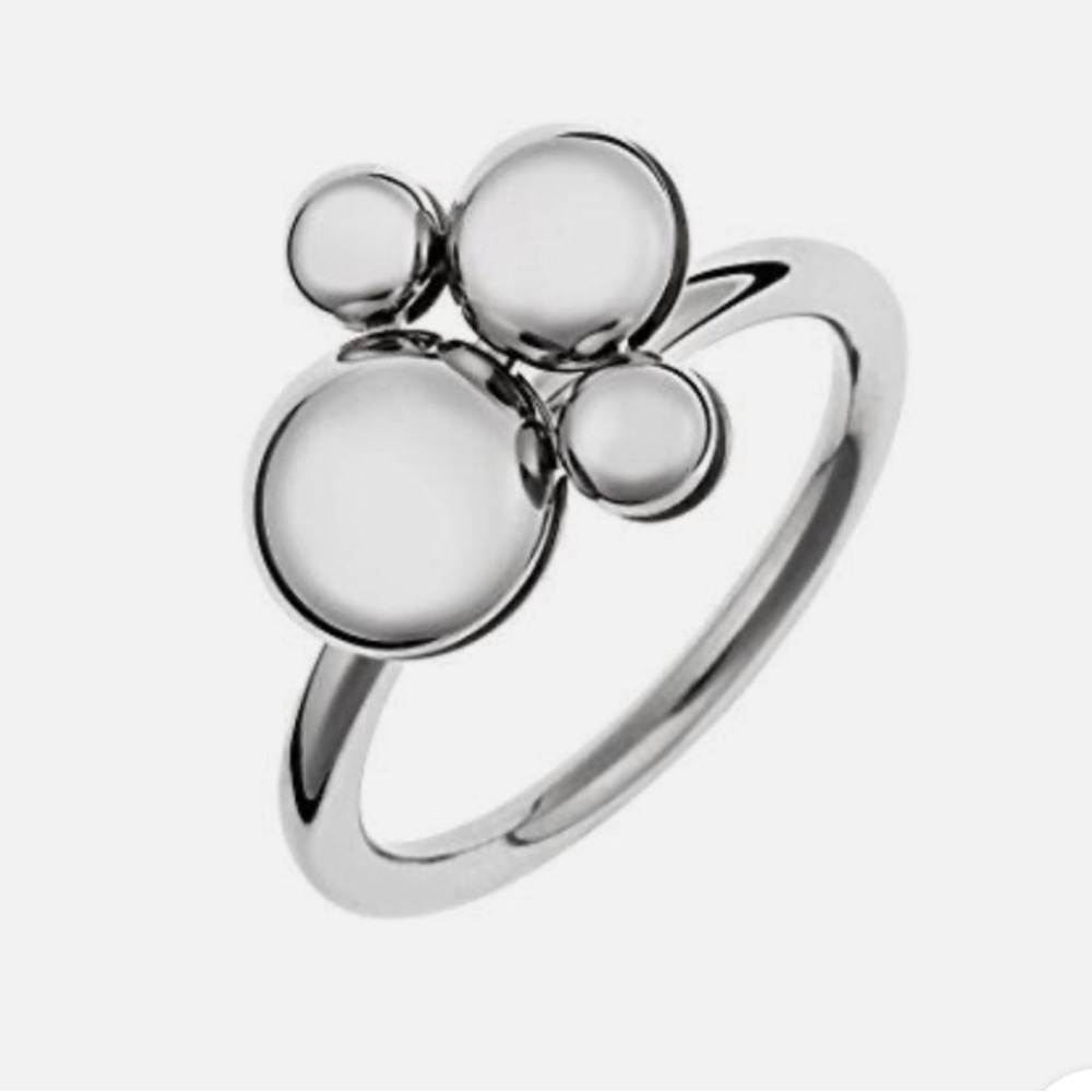 NWT Calvin Klein Silver Fidget Spinner Ring with dust bag and box - Picture 2 of 8